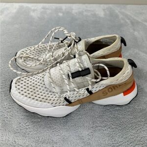 Sorel White and Tan Sneakers